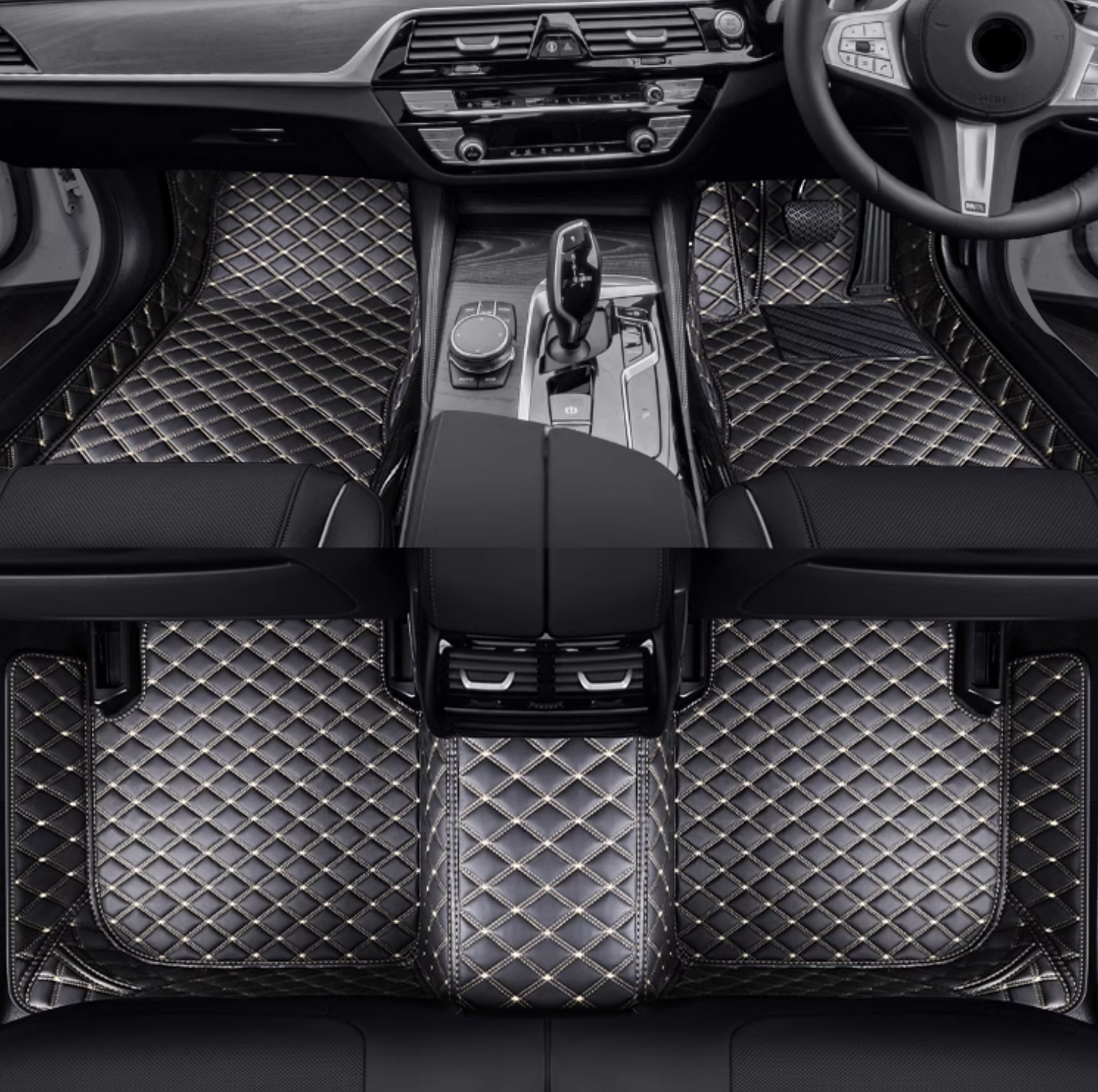 PU leather 3D floor mats for Porsche